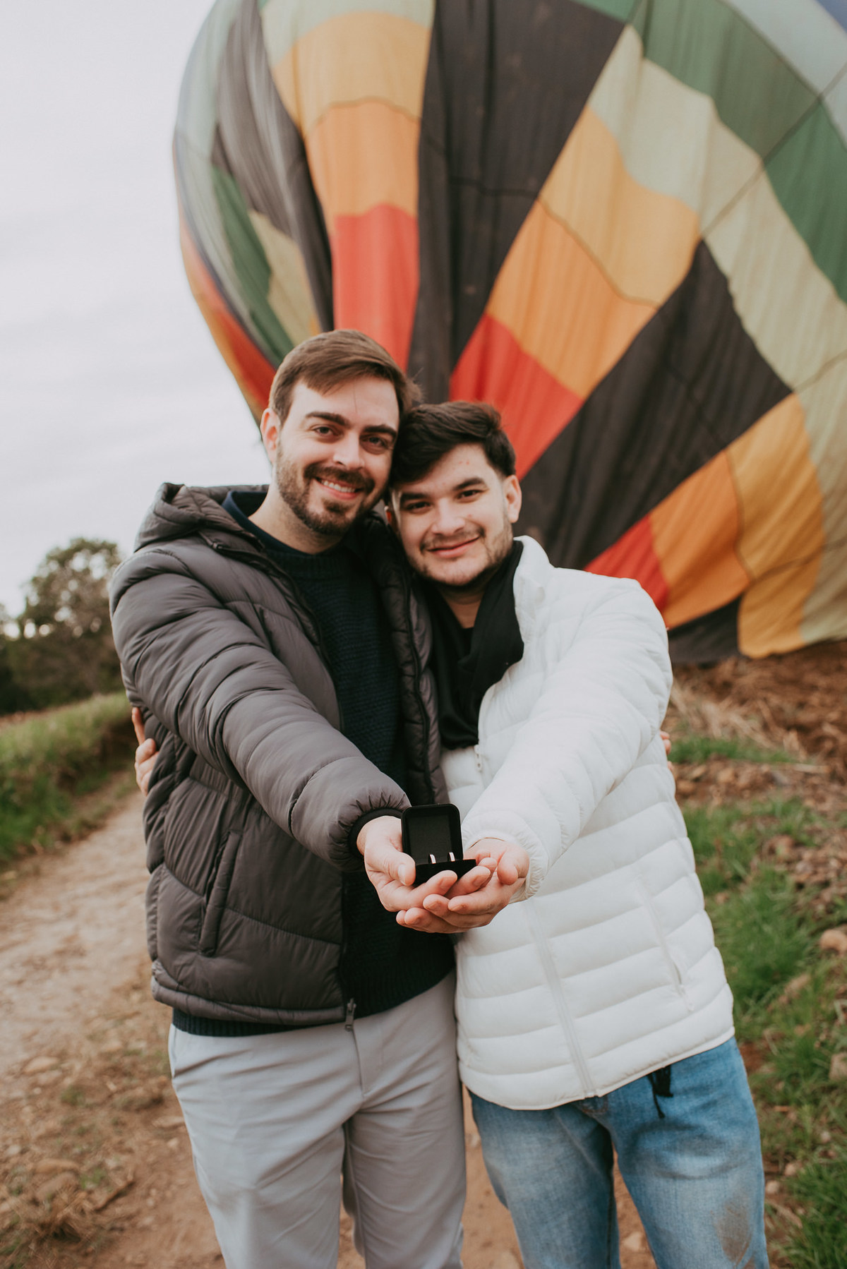 Ensaio fotográfico de pedido de casamento romântico no sul de Santa Catarina.