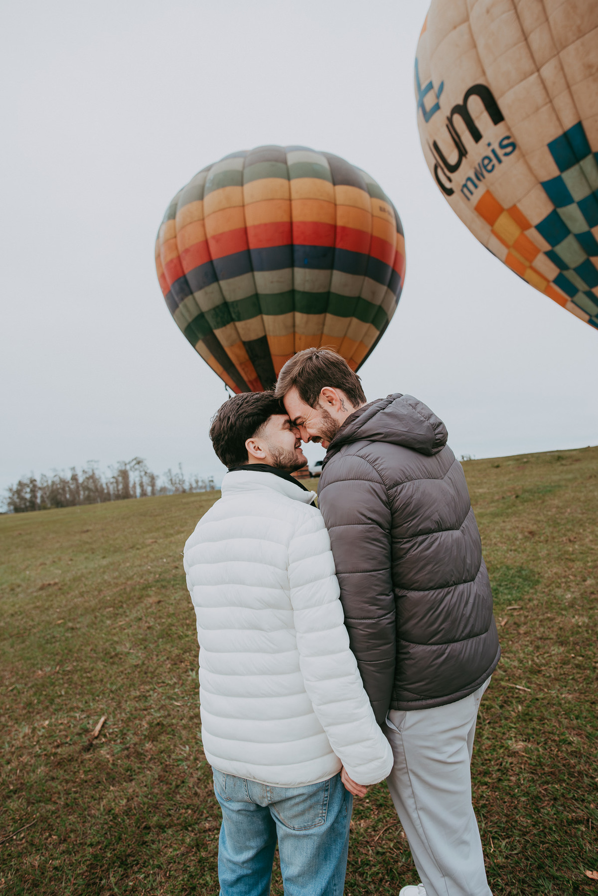 Pedido de noivado surpresa em balão com Canyons Sul Balonismo.