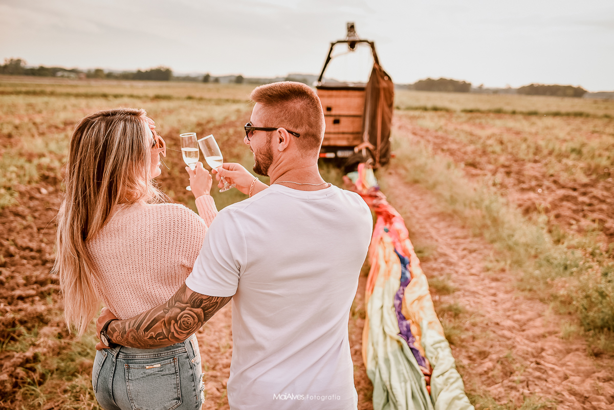 brinde a vida , ensaio casal jacke e anderson , passeio de balão de ar quente