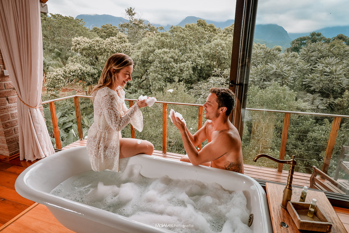 pousada com banheira