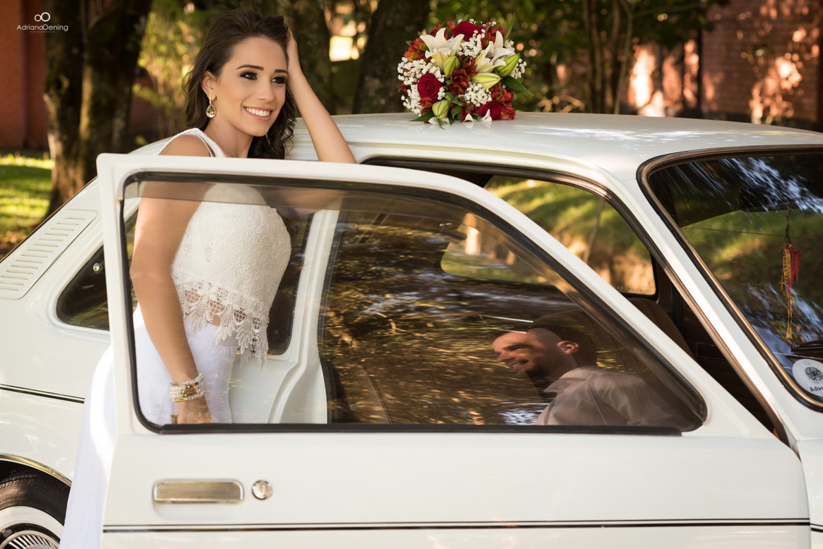 ensaio com o carro antigo