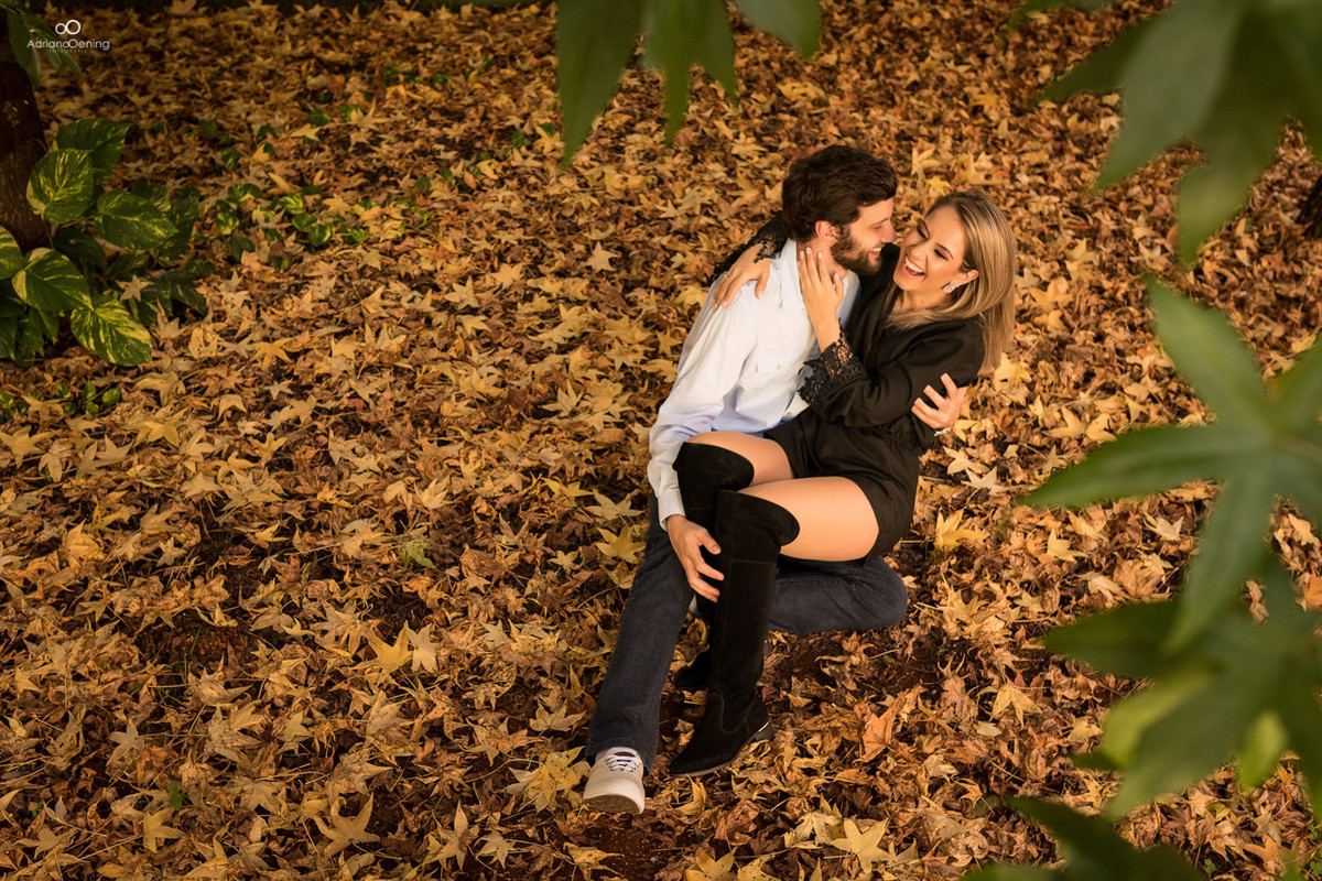 pré-casamento no outono