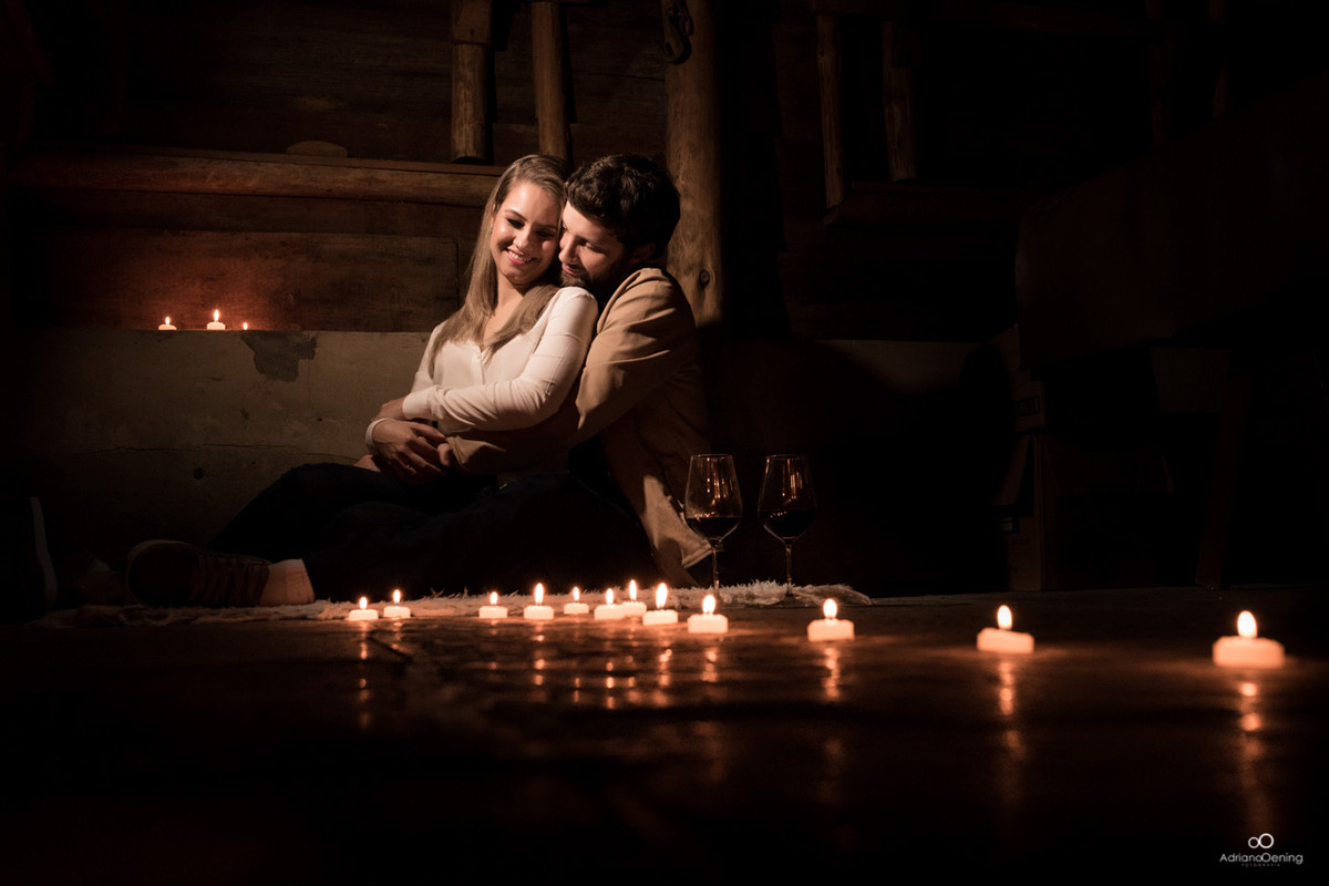 pré-wedding a luz de velas