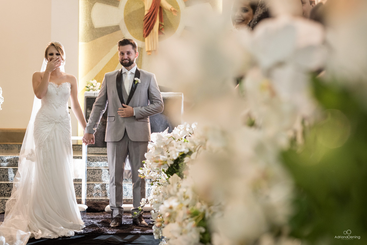 muita emoção no casamento