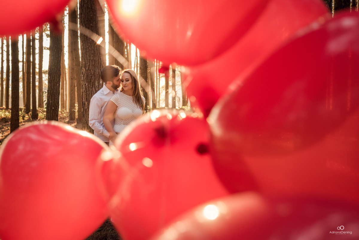 pré-wedding com balões
