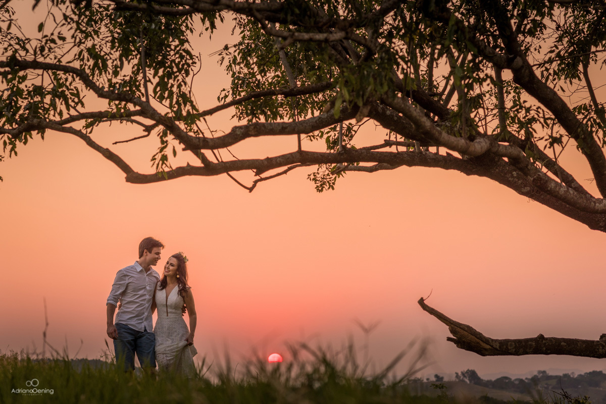 ensaio no por do sol