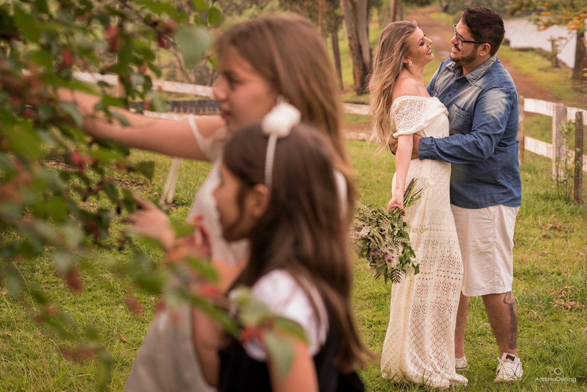 ensaio pré-casamento com as filhas Duda e Bia