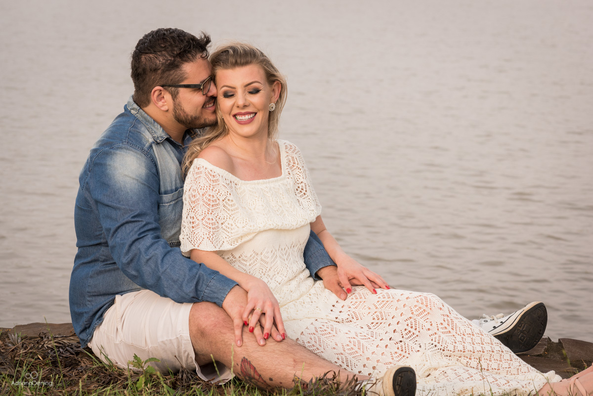 ensaio pré-wedding no lago em Dionisio Cerqueira-Sc
