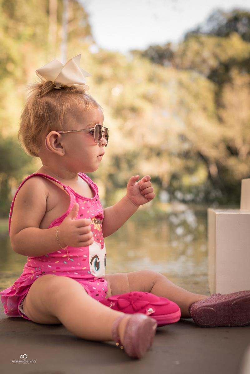 Ensaio de 1 ano da Valentina com a familia pelo Fotografo de Francisco Beltrao Adriano Oening