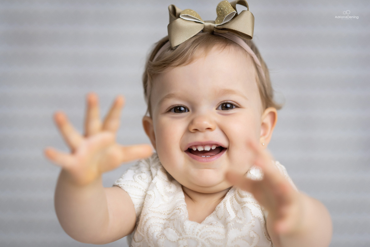 Ensaio de 1 ano da Carol no estúdio Adriano Oening Fotografia em Francisco Beltrao Pr