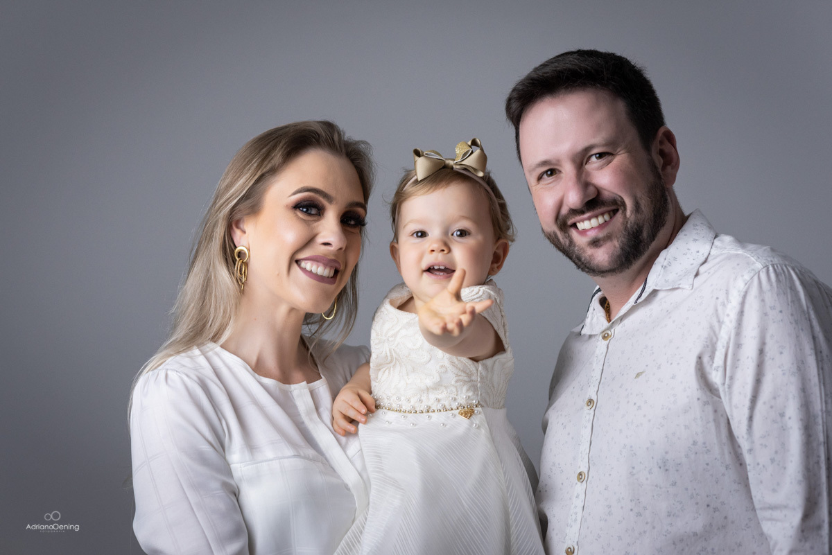 Ensaio de 1 ano da Carol no estúdio Adriano Oening Fotografia em Francisco Beltrao Pr