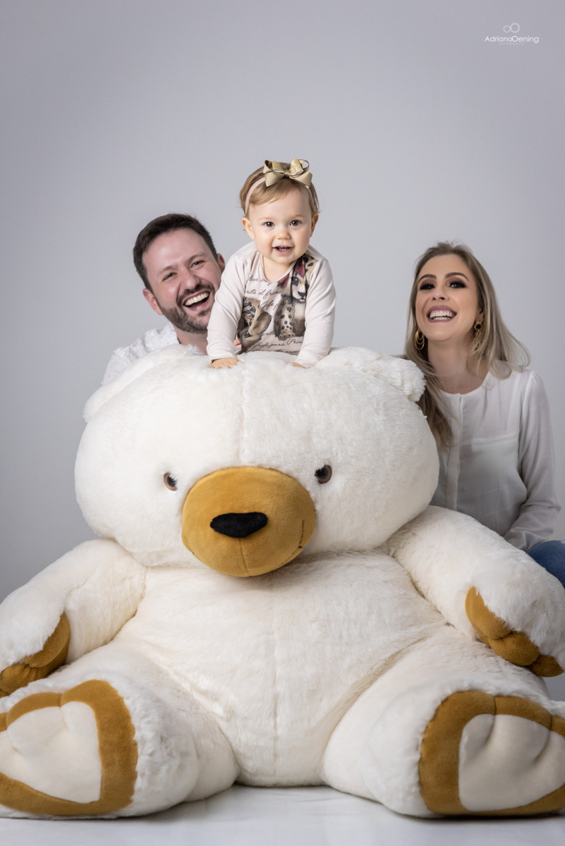 Ensaio de 1 ano da Carol no estúdio Adriano Oening Fotografia em Francisco Beltrao Pr