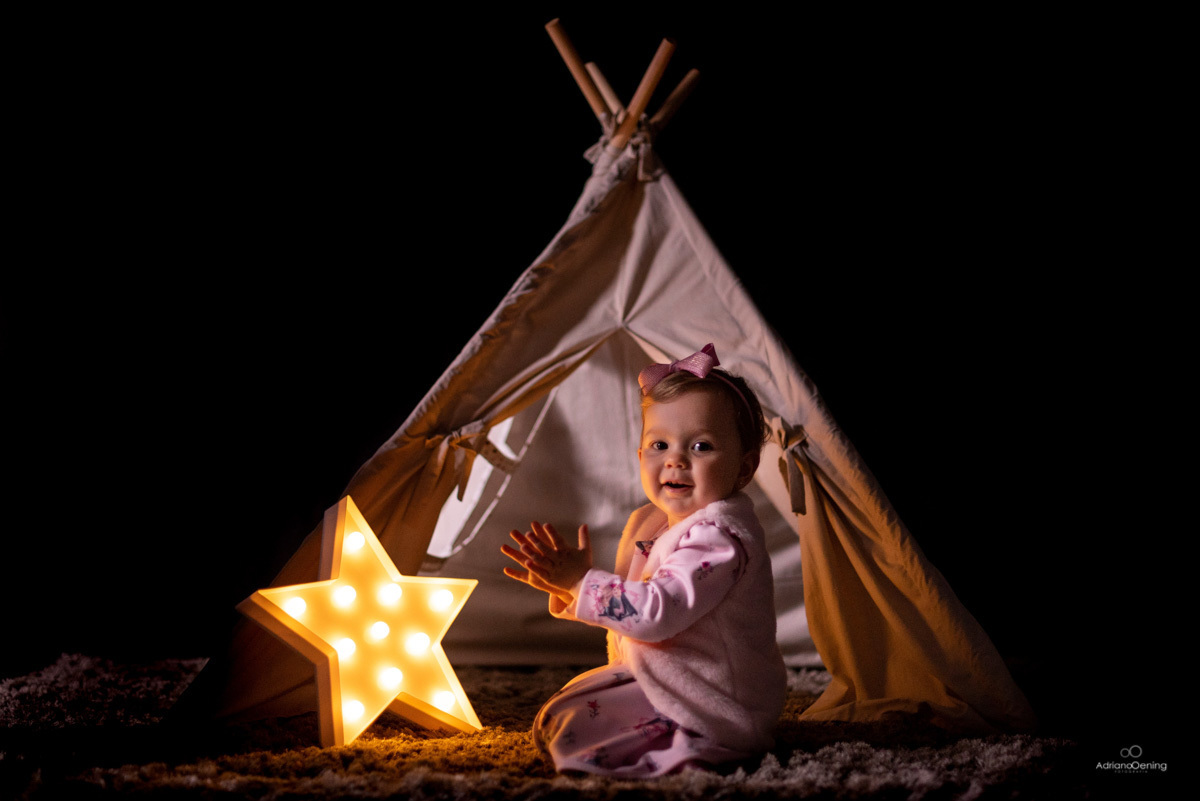 Ensaio de 1 ano da Carol no estúdio Adriano Oening Fotografia em Francisco Beltrao Pr