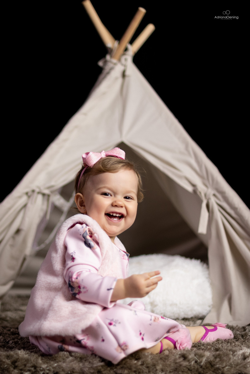 Ensaio de 1 ano da Carol no estúdio Adriano Oening Fotografia em Francisco Beltrao Pr