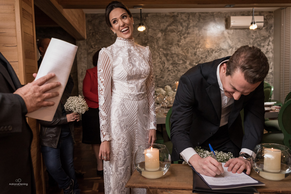 Casamento Intimista de Bruna e Fernando em Francisco Beltrao Pr por Adriano Oening