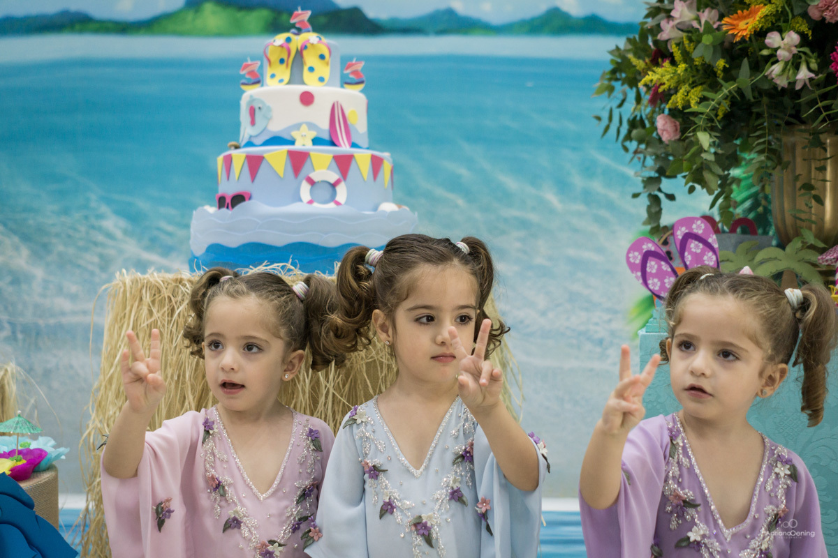Aniversário das trigêmeas da Gelisa Lisa no Buffet Alegria em Francisco Beltrao Pr