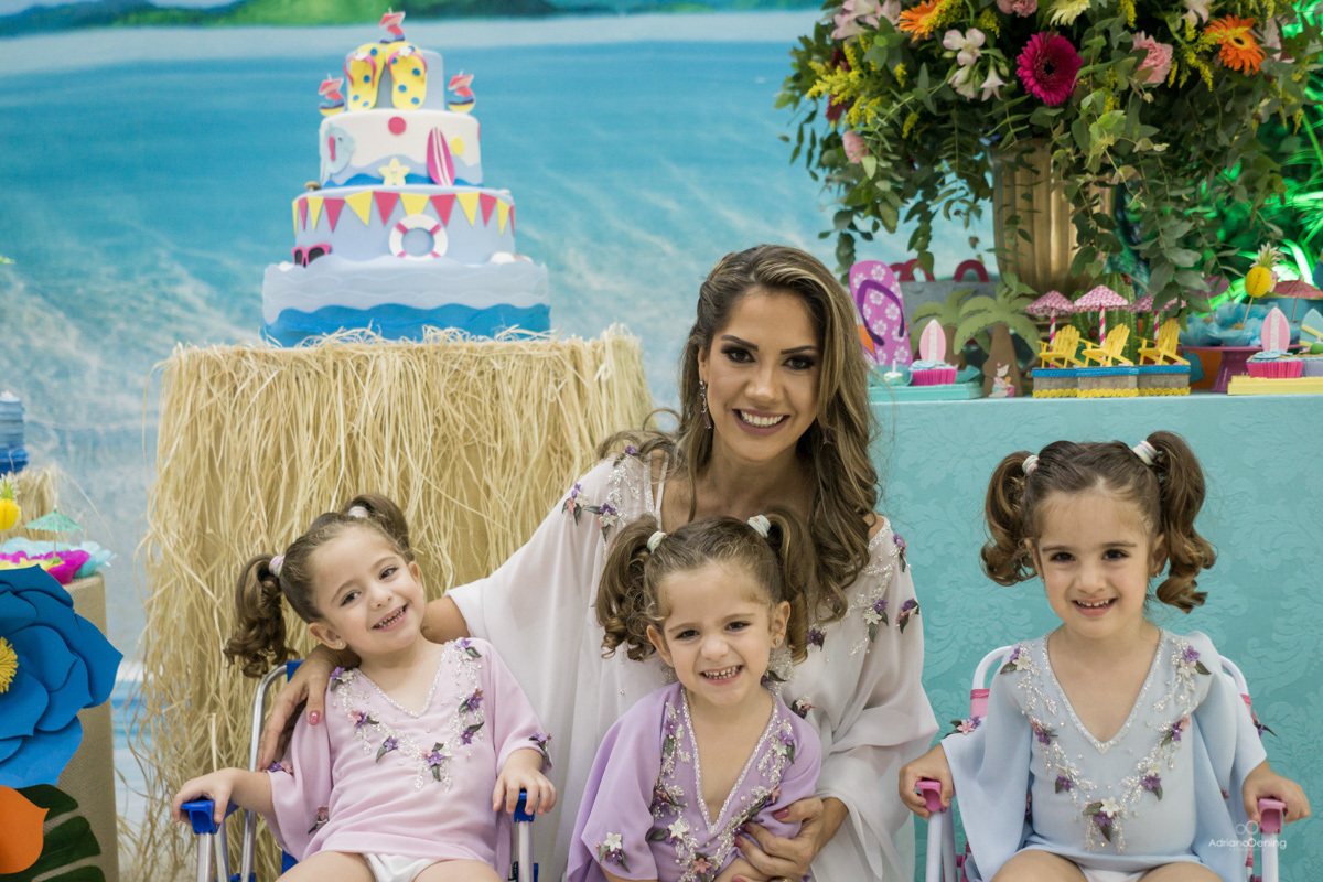 Aniversário das trigêmeas da Gelisa Lisa no Buffet Alegria em Francisco Beltrao Pr