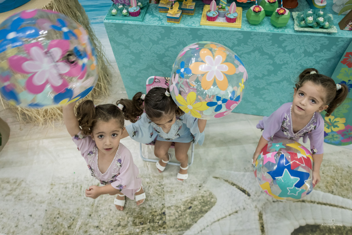 Aniversário das trigêmeas da Gelisa Lisa no Buffet Alegria em Francisco Beltrao Pr