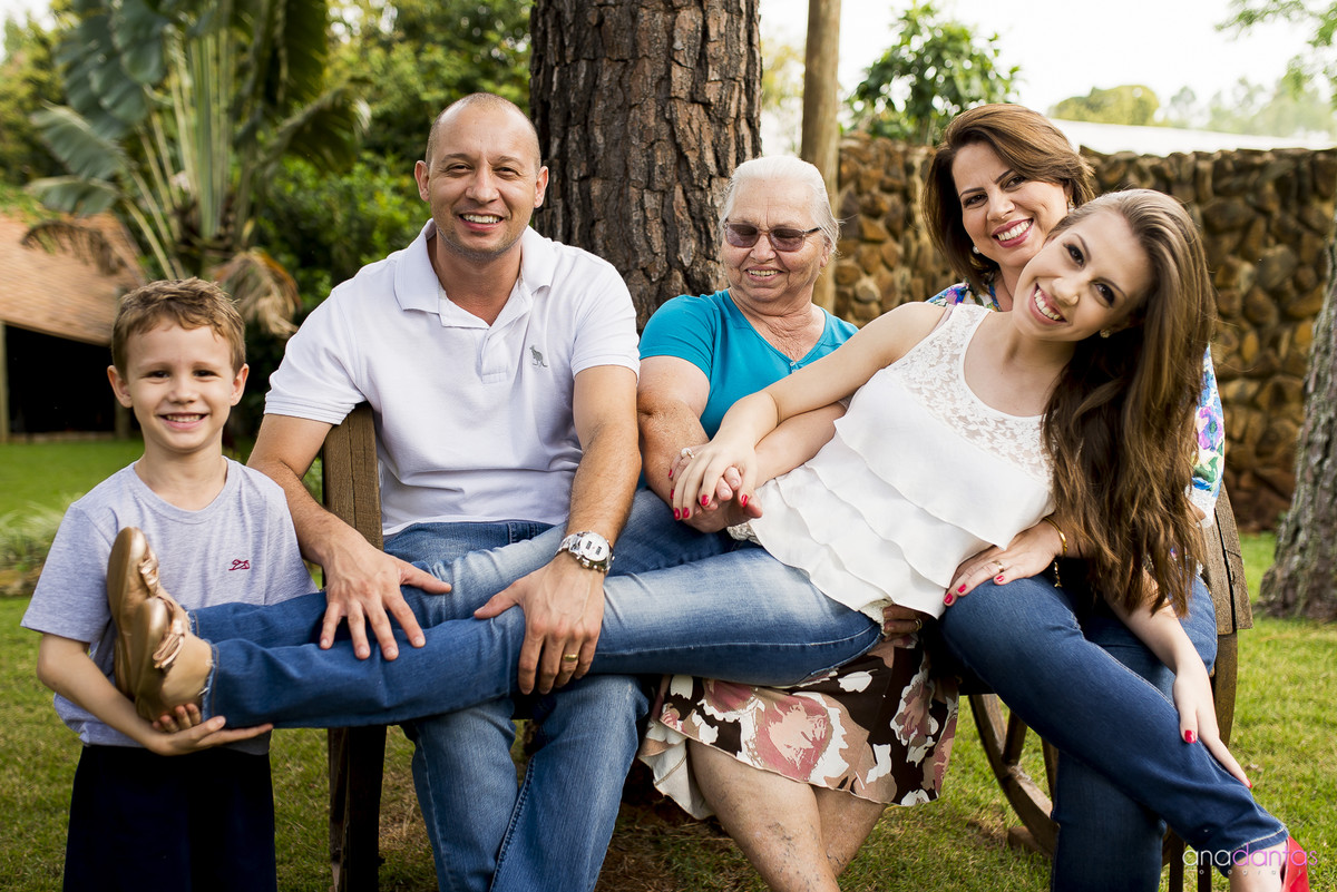 Ensaio com a família para os 15 anos