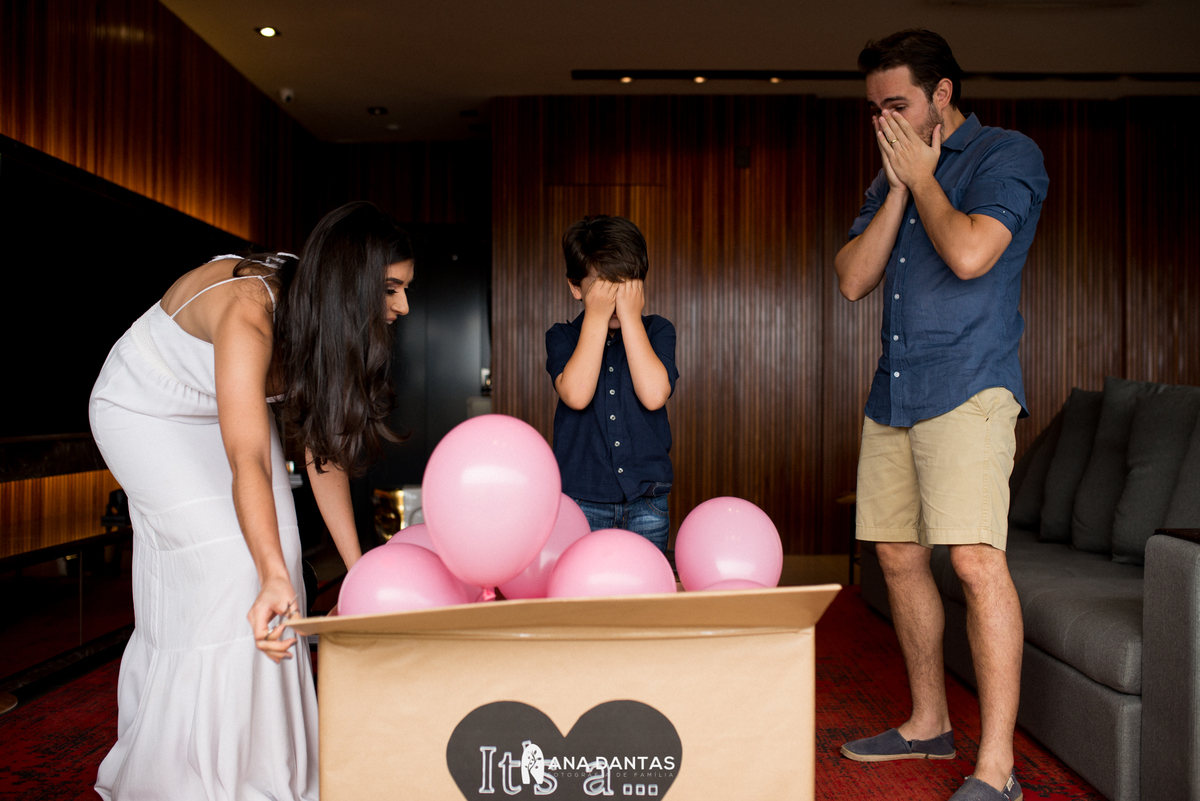 Momento de emoção descobrindo que é MENINA