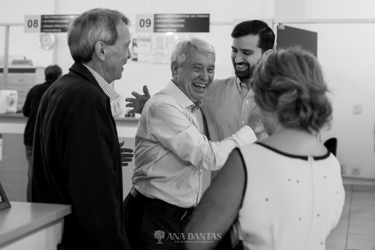 Felicidade de um casamento no civil 