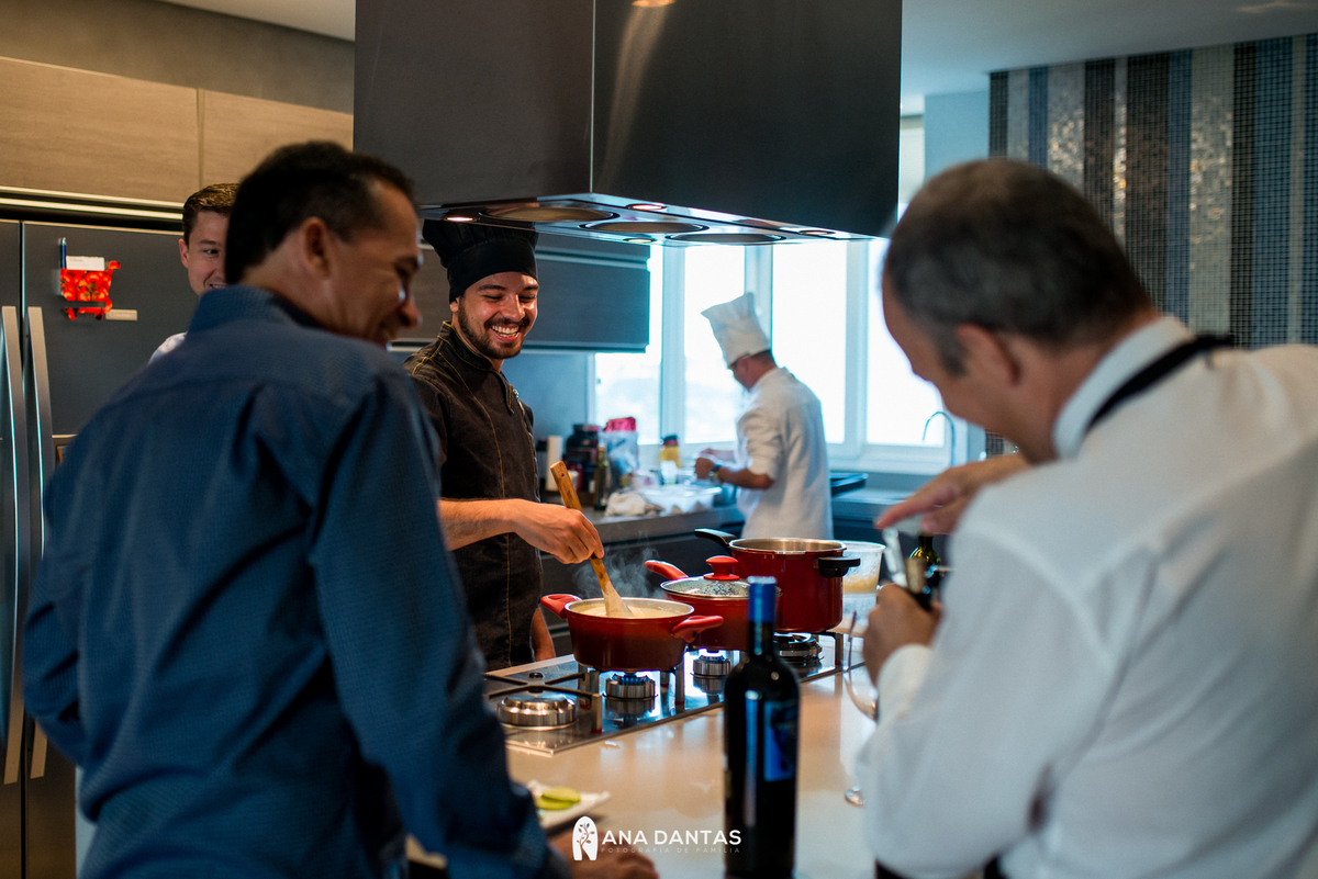 Preparativos para a comida 