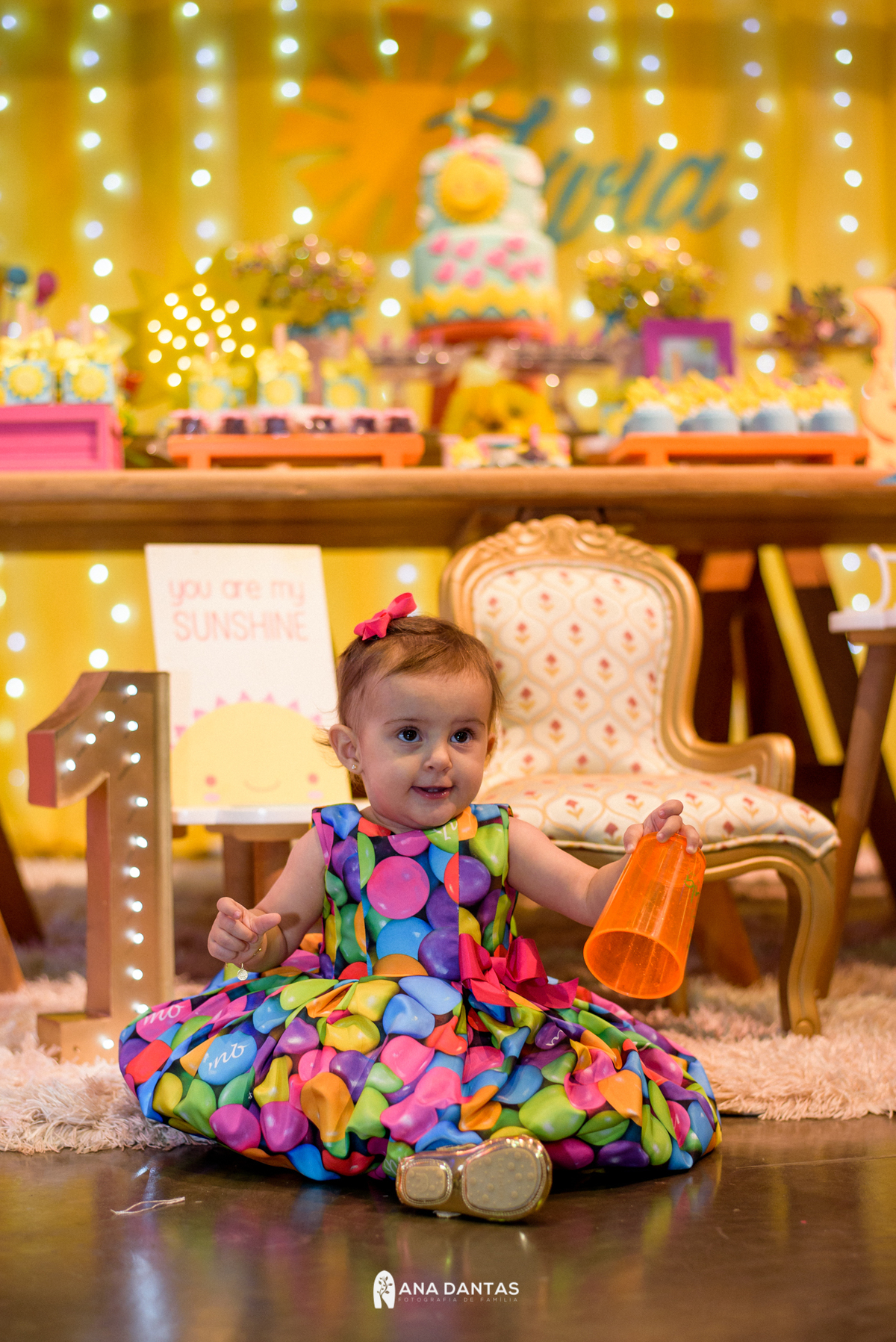 Livia brincando com sua festa 