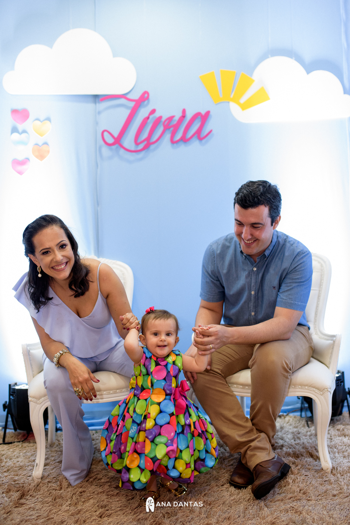 Livia com seus papais 