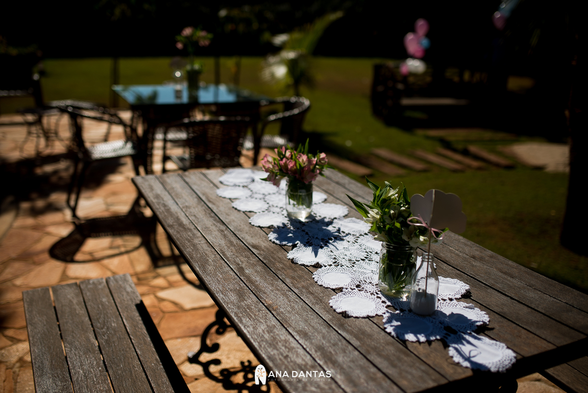 Mesa decorada chá