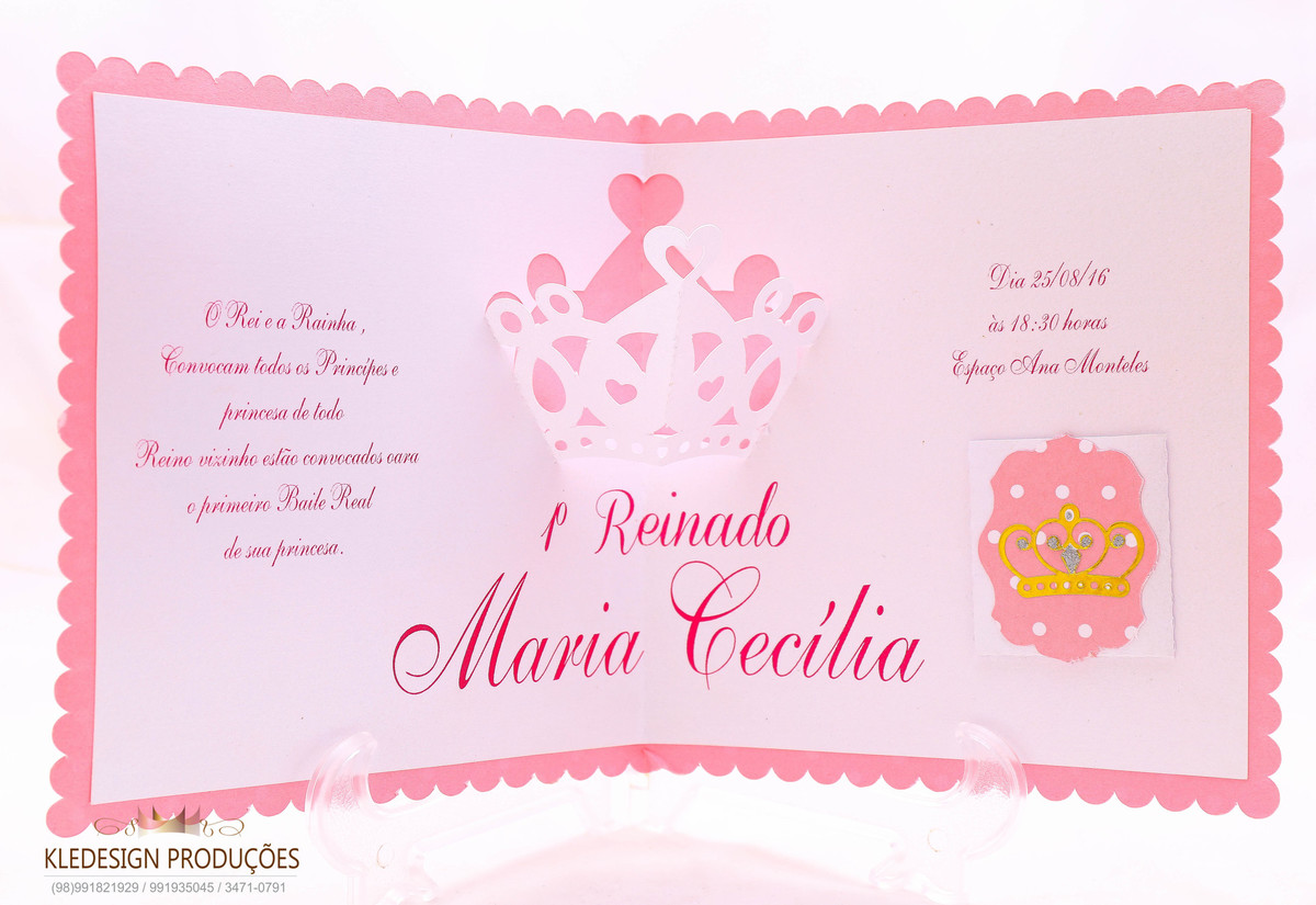 Convite Princesa 3D