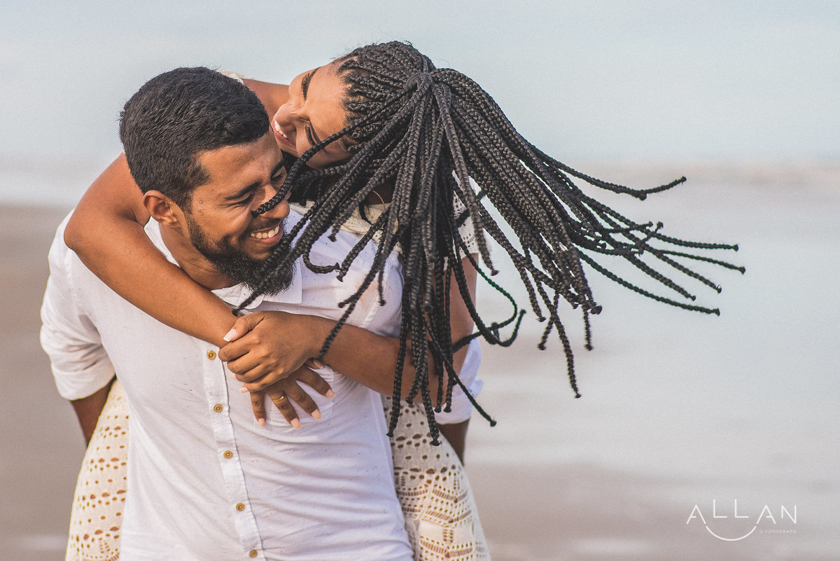 Ensaio pré casamento de casal na praia Aracaju Sergipe