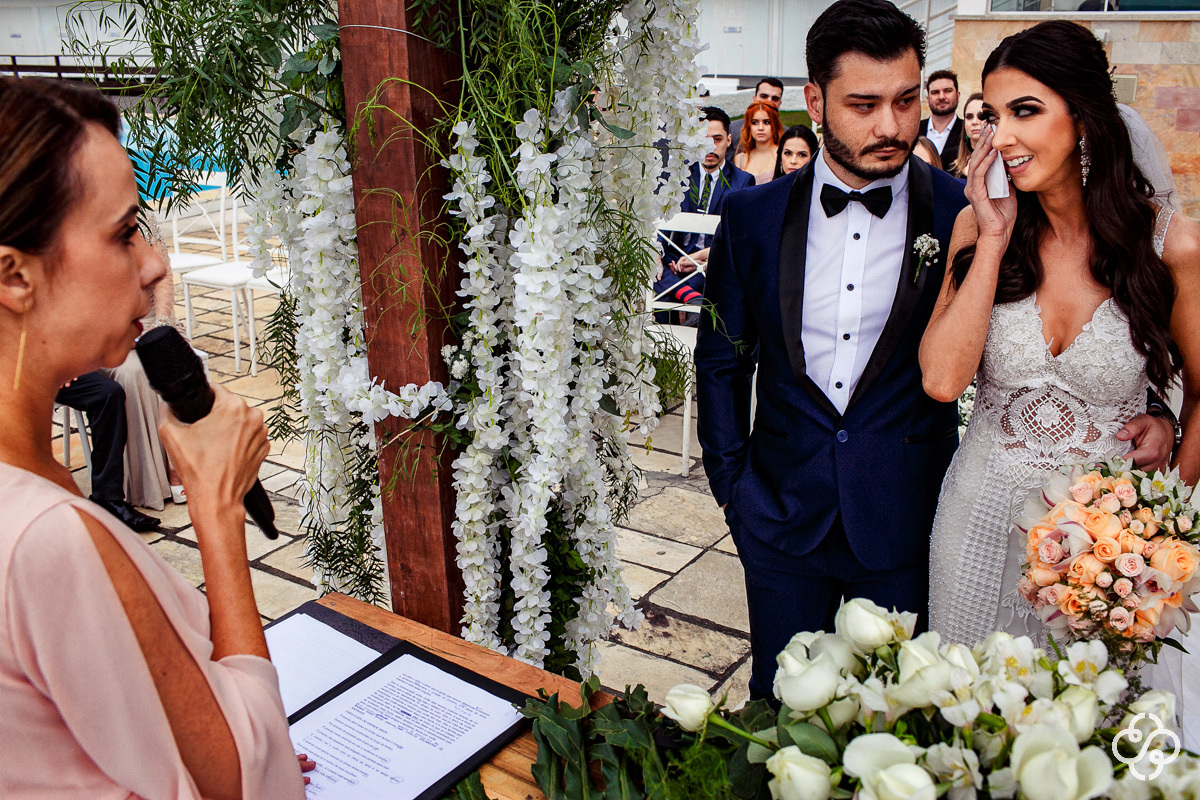 Cerimônia de  Casamento Cabeçudas Iate Clube Itajaí | Itajaí - SC | Casamento na Praia | Noiva Chorando | Casamento de Dia | Fotógrafo Destination Wedding | Fotógrafo de Casamento SC |  Casamento Pâmela e Jonathan | www.rafaelsantosfotografia.com.br