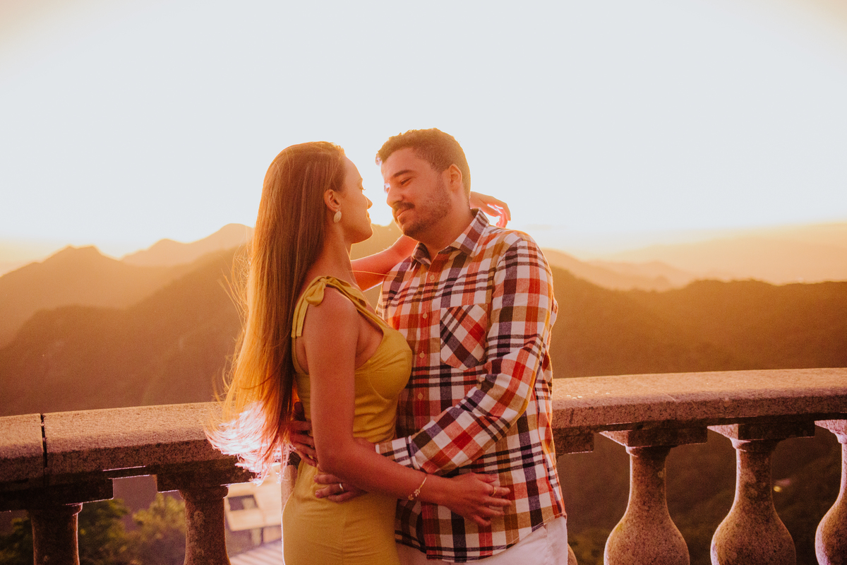 Por do Sol no Cristo Redentor - RJ