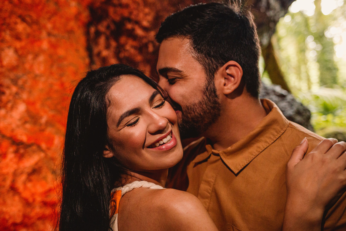 Fotografia de Casal no Parque Lage - RJ