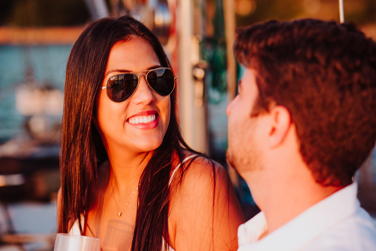 Ensaio de Casal no Barco Baía de Guanabara