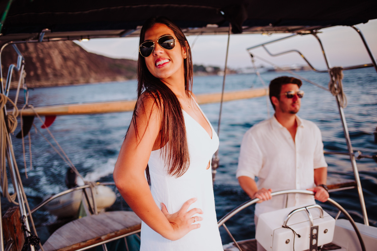 Ensaio de Casal no Barco Baía de Guanabara