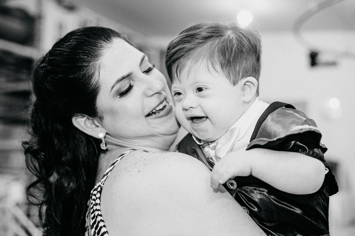 Fotógrafo de criança com Síndrome de Down