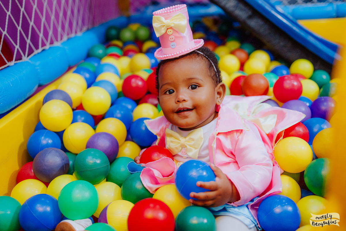Fotografia de Aniversário Tema Circo Menina RJ
