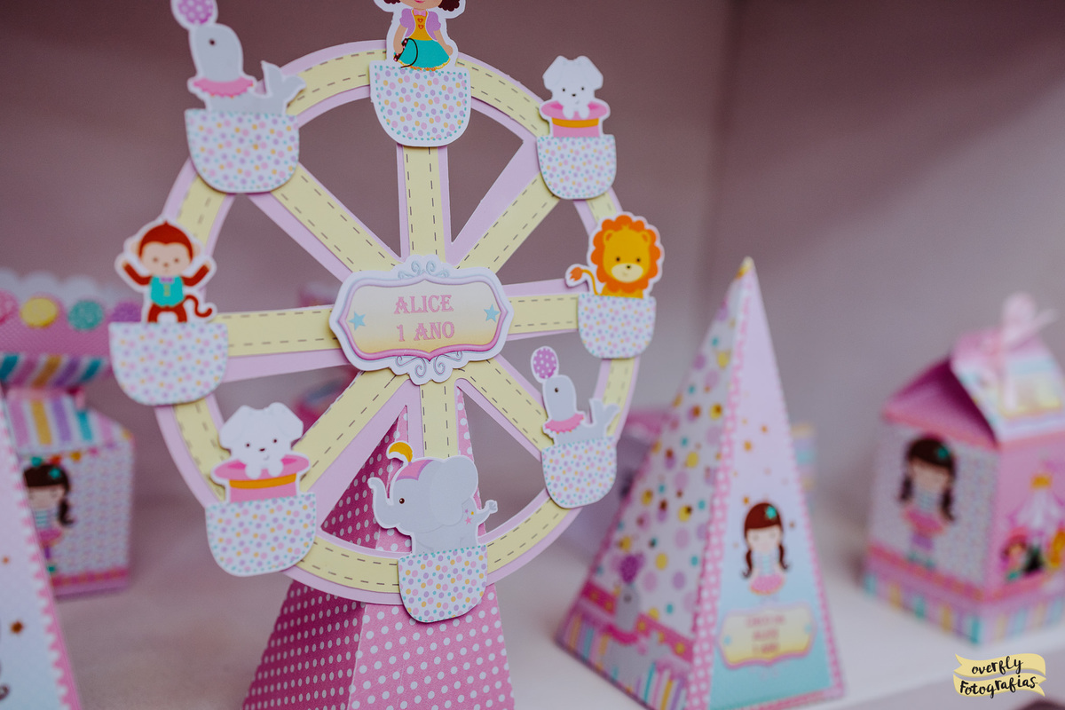 Fotografia de Aniversário Tema Circo Menina RJ