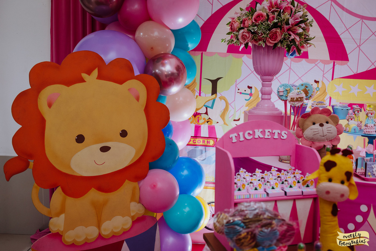 Fotografia de Aniversário Tema Circo Menina RJ