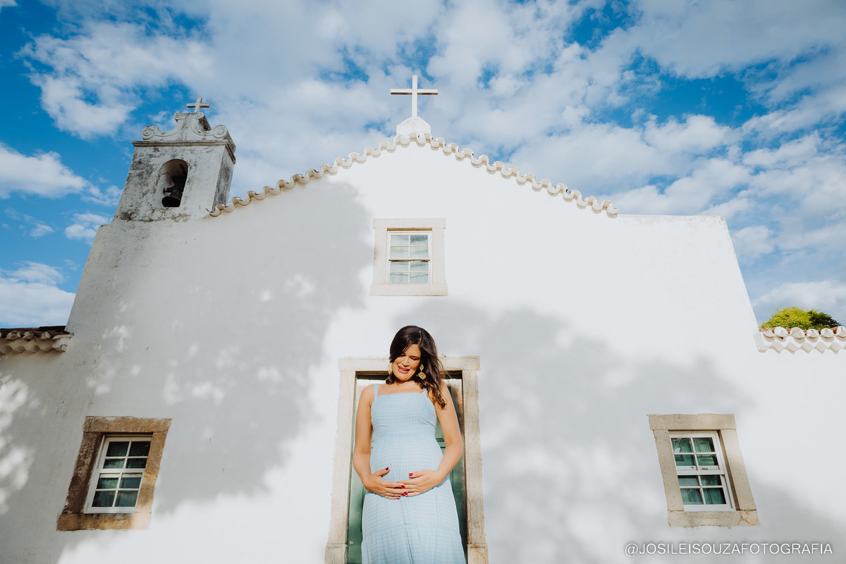 Ensaio de Grávida na paróquia São Francisco Xavier em Niterói