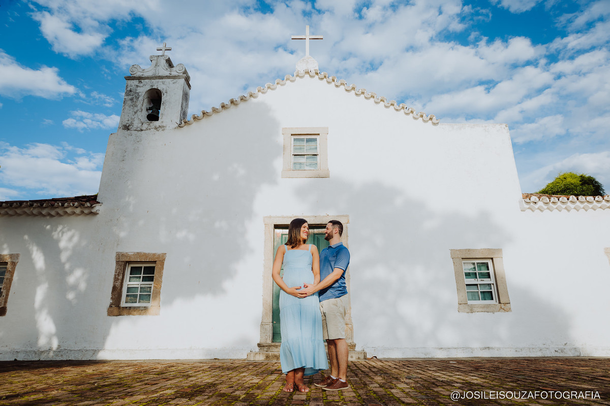 Ensaio de Grávida na paróquia São Francisco Xavier em Niterói