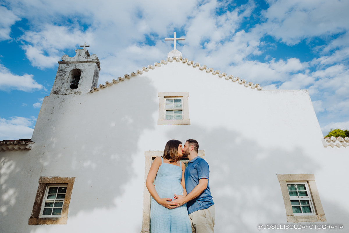 Ensaio de Grávida na paróquia São Francisco Xavier em Niterói