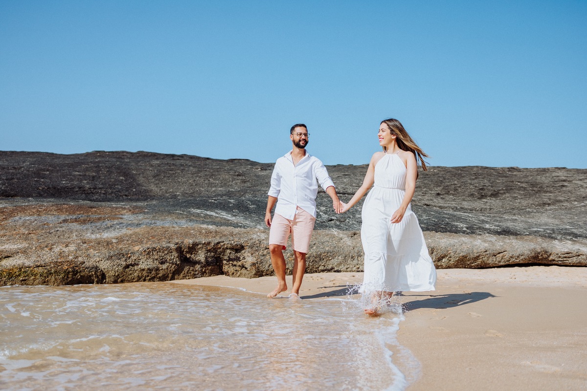 Ensaio de Pré Casamento na Praia RJ