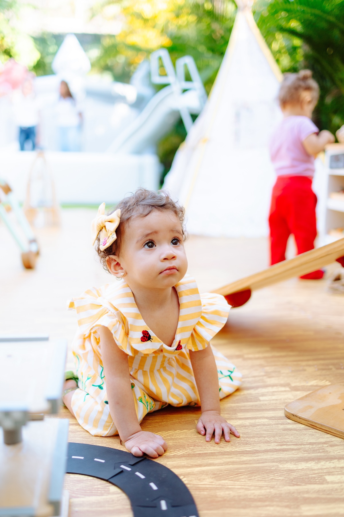 Aniversário de 1 ano ao ar livre em niterói com o tema Jardim