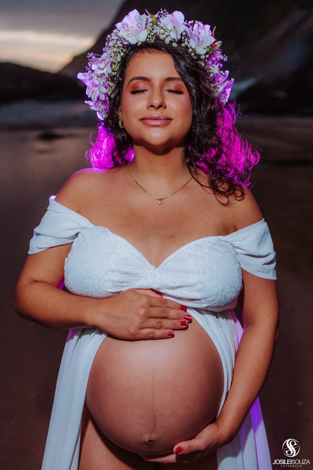 Ensaio de Gestante na Praia de Itaipu em Niterói