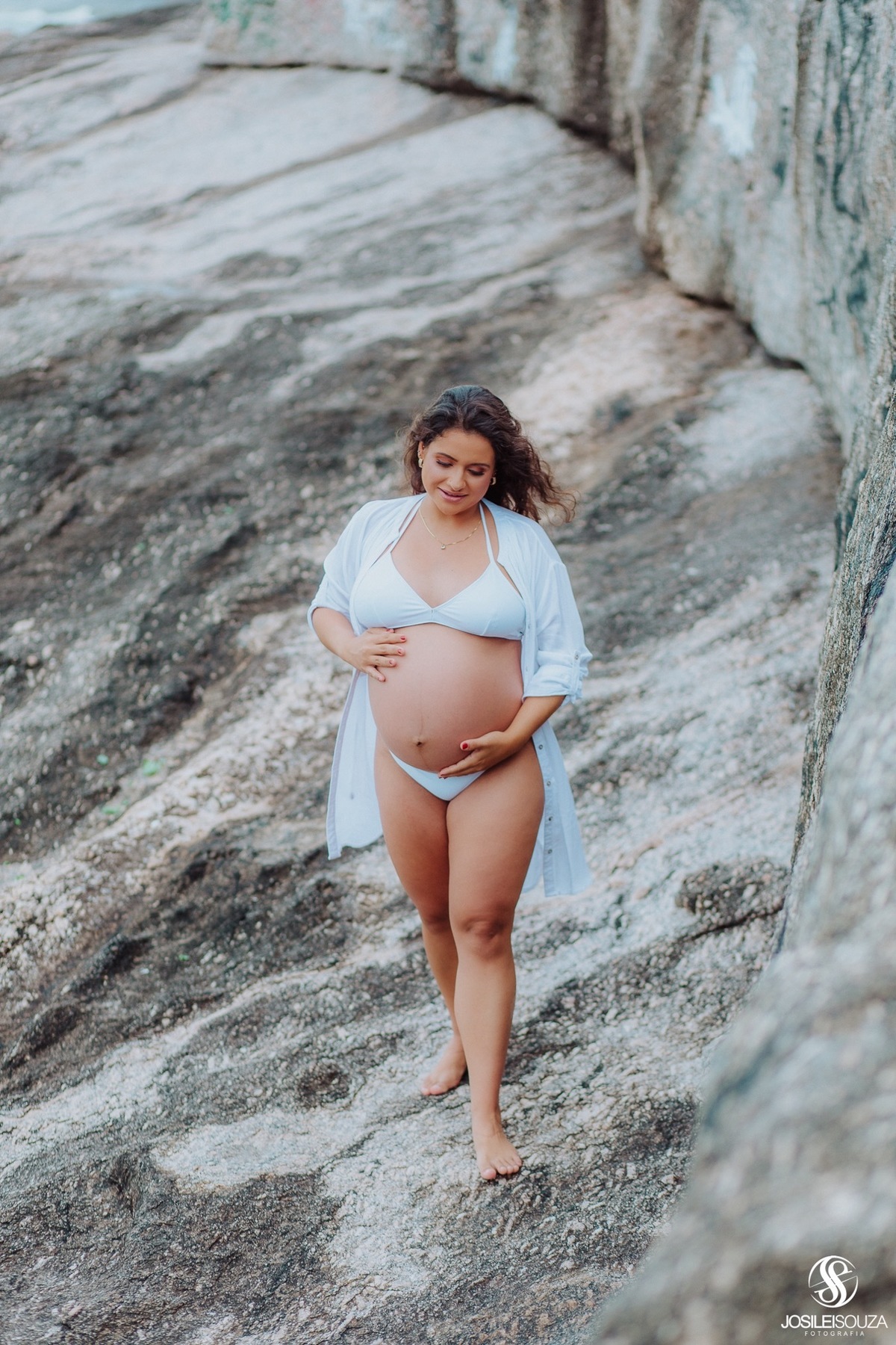 Ensaio de Gestante na Praia de Piratininga em Niterói