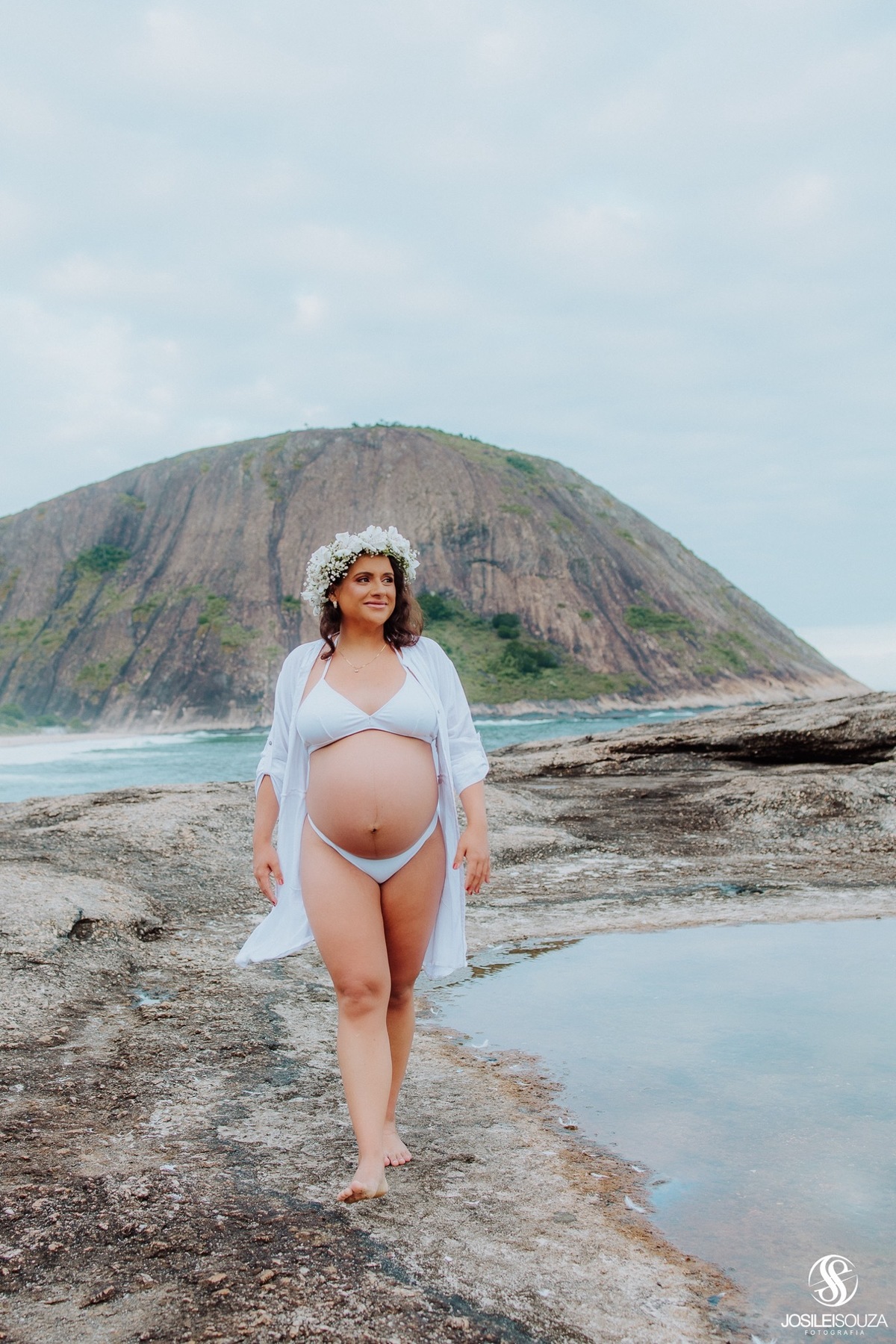 Ensaio de Gestante na Praia de Piratininga em Niterói