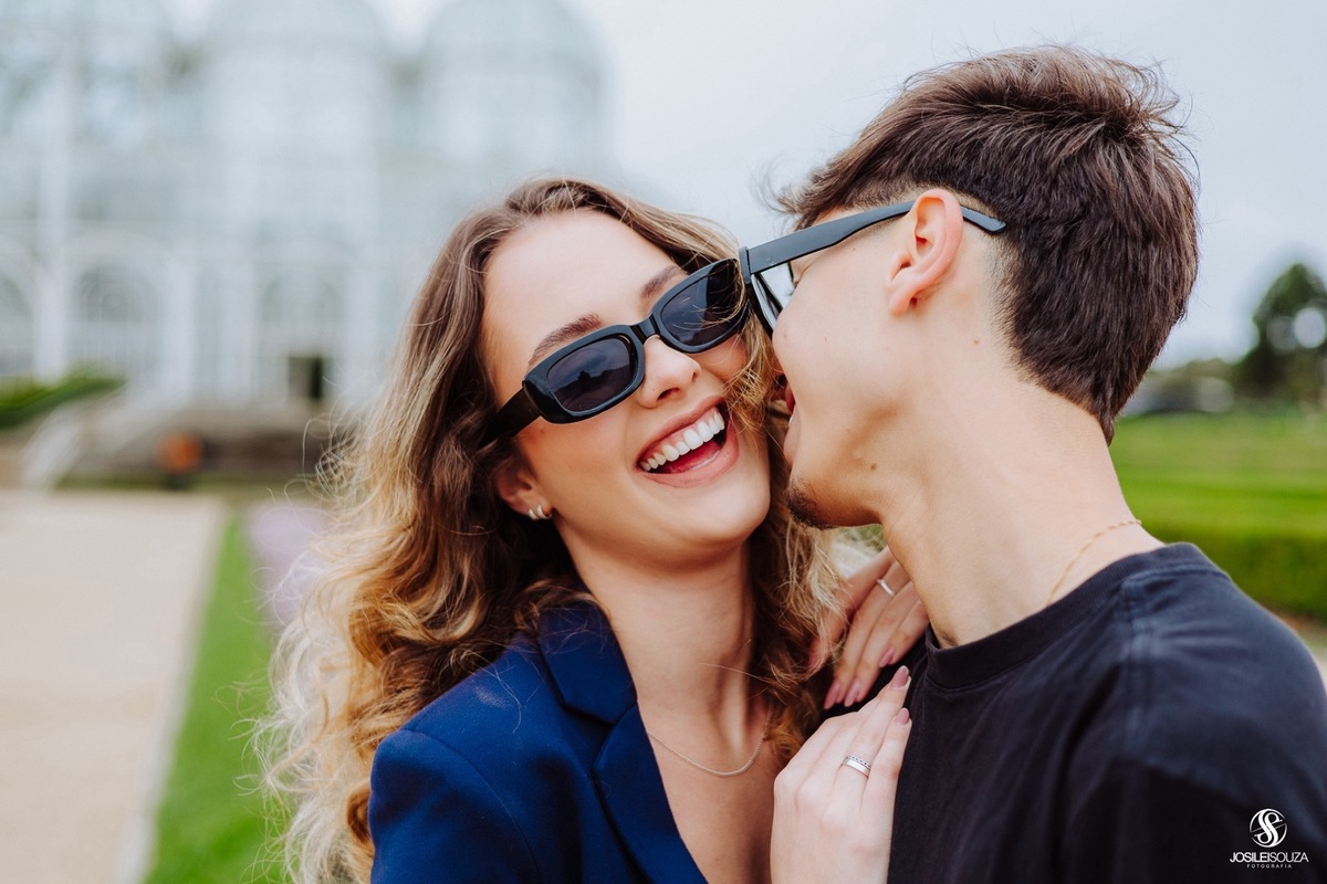 Ensaio de casal no jardim botânico