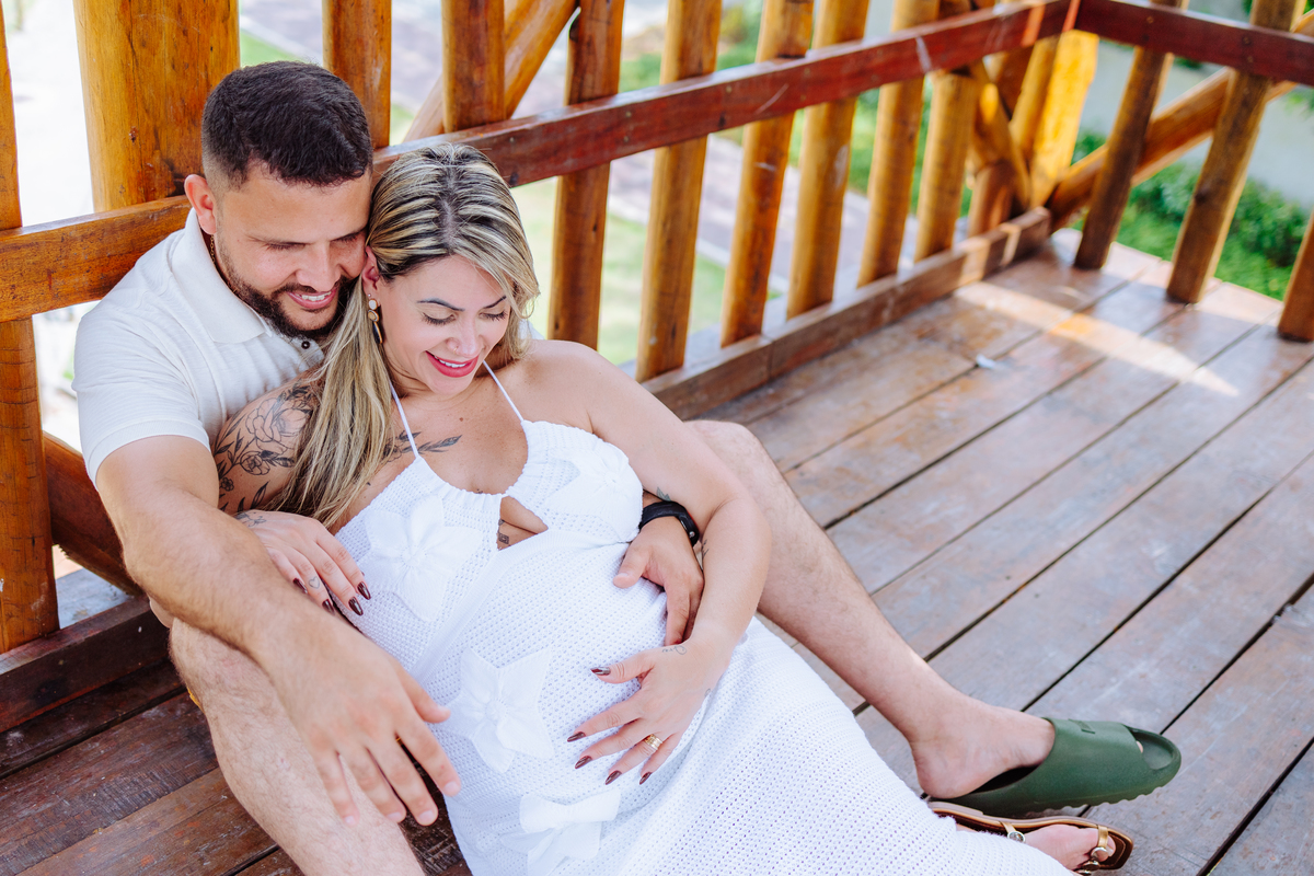 Ensaio de Gestante no parque orla em Piratininga.